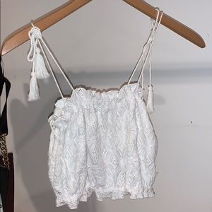 White cropped top Zara